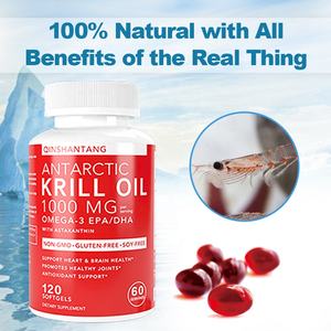Qinshantang Premium <span class=keywords><strong>Omega</strong></span>-<span class=keywords><strong>3</strong></span> <span class=keywords><strong>Krill</strong></span> yağı Softgel Antarctic <span class=keywords><strong>Krill</strong></span> yağı kapsülleri EPA DHA ve astaksantin ile - Product Image 3