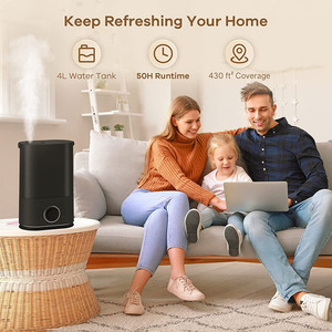 4l Luchtbevochtigers Slaapkamer Grote Kamer & Etherische Olie Diffuser, Ultrasone Top Fill Koele Mistbevochtigers - Product Image 1