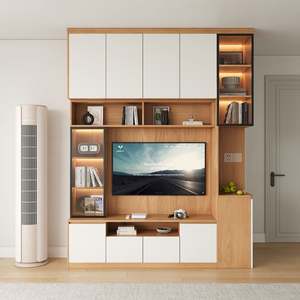 Large Screen <b>TV</b> <b>Cabinet</b> Modern Luxury Wall Mounted Floating Stand Wooden Living Room Unit - Product Image 2