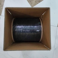 Cable Óptico para Exteriores GJYXCH FTTH con Banda Amarilla, 1.0mm+0.45*2mm, 3 Hilos de Acero, 1 Núcleo, G657A, LSZH, 1KM/Rollo