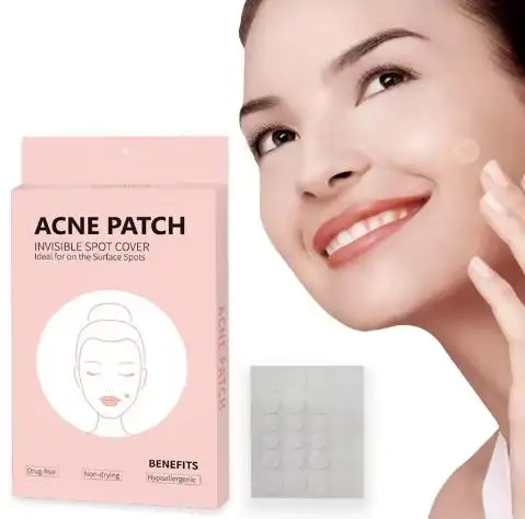 Parche hidrocoloide para acné y espinillas para cubrir zits y manchas, pegatinas para manchas para la cara y la piel
