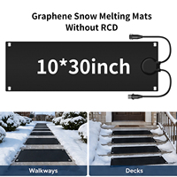 Tapis chauffant électrique imperméable en graphène pour l'extérieur, pour faire fondre la neige sur les escaliers, les allées, tapis chauffants antidérapants en caoutchouc pour la neige