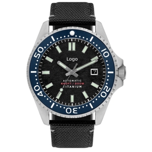 ODM Logo personnalisé 200M résistant à l'eau classique hommes <span class=keywords><strong>montre</strong></span> de haute qualité lunette lumineuse montres mécaniques en titane - Product Image 2