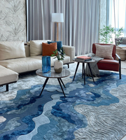 Tapis tufté fait main sur mesure pour salon, chambre, hôtel – Tapis décoratif moderne en peluche, doux et antidérapant