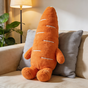 Cuscino a Forma di Carota Super Morbido in Peluche con Imbottitura in Cotone PP, Personalizzabile in Altezza per Bambini e Appassionati di Anime - Product Image 1