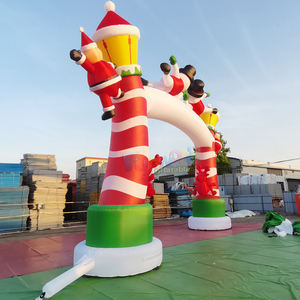 Arche de Noël gonflable publicitaire avec éclairage LED pour décoration de fêtes en extérieur - Product Image 2