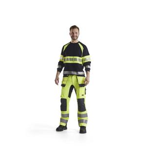 BLAKLADER-Sweat Multinorm 345917628933M Bleu marine/Jaune haute visibilité-WORKWEAR RÉSISTANT AUX FLAMMES EAN 7330509726006 - Product Image 3