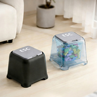Tabouret de rangement multifonctionnel en plastique, style nordique, meuble de salon, repose-pieds, banc à chaussures, ottoman