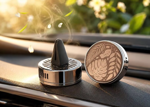 Luxe auto-luchtverfrisserclip van zinklegering met gegraveerde geurchip, geurverwijdering, zakelijk cadeau, aromatherapie voor auto-luchtroosters - Product Image 5