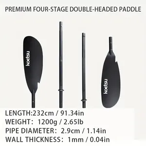 1 mảnh koetsu có thể điều chỉnh nhôm hai đầu mái chèo-Đen Nylon sup và Kayak mái chèo với Ergonomic Grip - Product Image 3