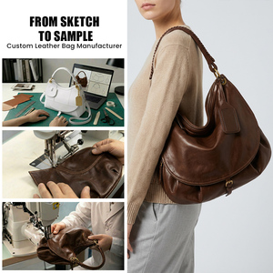 Borsa a Mano in Vera Pelle Direttamente dalla Fabbrica, Stile Retrò per Donne, Hobo Ledertasche Damen, Tracolla Intrecciata Artigianale, Borsa a Spalla per Lavoro Quotidiano - Product Image 1
