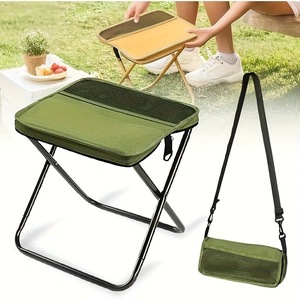 Chaise de camping carrée moderne et portable Entai en polyester, ultralégère, en fer, pour l'extérieur, la salle à manger, le salon, l'hôtel - Product Image 3