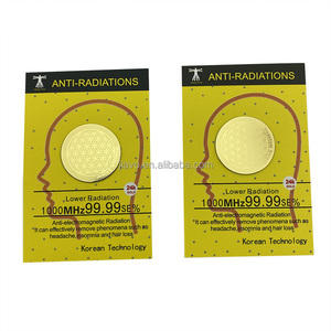¡Novedad! pegatina protectora para teléfono antiradiación dorada con iones negativos - Product Image 5