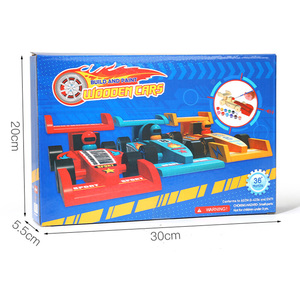 Commiki Tự Làm Sơn Xe Đồ Chơi Nghệ Thuật Trẻ Em Bằng Gỗ Vui Vẻ Graffiti Lắp Ráp Bằng Gỗ Kéo Thông Minh Xây Dựng Khối Đồ Chơi Xe Hơi - Product Image 6