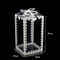 Boîte cadeau en PVC transparent à expédition rapide pour fleurs, bonbons, crème pour les yeux, blush, poudre libre - Boîte à gâteau en plastique polyvalente