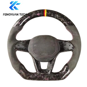 Volante de Coche LED de Fibra de Carbono y Alcántara para vw Golf gti Mk8 Mk8.5 8r 8 R <span class=keywords><strong>Tsi</strong></span> JETTA Passat B8 Tiguan Arteon Cc audi A3 8v - Product Image 2