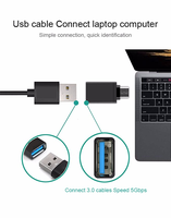 Adaptateur OTG USB-C mâle vers USB-A 3.0 femelle en alliage d'aluminium à bon prix pour ordinateur portable et smartphone en stock
