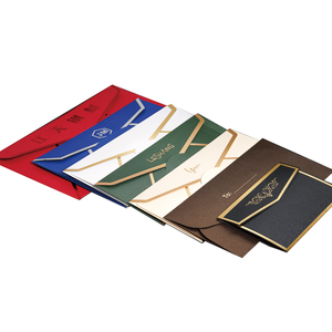 Sobres de Cartulina Negra Mate de Alta Calidad con Estampado Dorado en Caliente Personalizado, Tarjetas de Agradecimiento con Logotipo al por Mayor de 8*13 cm - Product Image 2