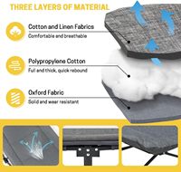 Confort ultime Adultes Tissu Camping Lit Heavy Duty Silent Oreiller Durable Cadre Métallique Pliable pour Hôpital Moderne Hôtel Parc