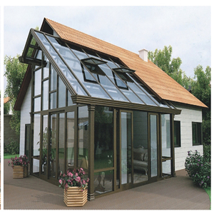 Véranda moderne minimaliste en alliage d'aluminium personnalisable pour villa, jardin, cour, parc, espace de loisirs en plein air - Product Image 3