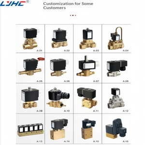 Spécifications de tension 12V, 24V, 220V, électrovanne en cuivre pour eau, avec dispositif magnétique, adaptée <span class=keywords><strong>à</strong></span> l'air et au gaz. - Product Image 2