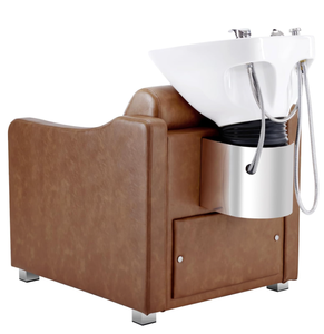 Chaise de salon en cuir PVC moderne, chaise de lavage de cheveux, lit de shampooing, chaise de shampooing inclinable - Product Image 3