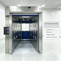Cabine de douche d'air purifiée à haute efficacité avec filtre HEPA en SUS304 pour laboratoire médical, pharmaceutique, salle blanche industrielle, 1 personne