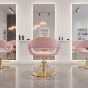 Chaise de coiffure rose moderne pour salon, chaise de barbier <span class=keywords><strong>et</strong></span> de salon, prix des chaises de coiffure - Product Image 1