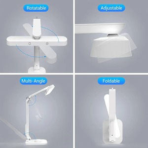 <b>LED</b> Folding Desk Lamp with Remote Control <b>Touch</b> Control Dimmable USB Rechargeable Eye Protection Office Lamp Reading Desk Lamp - Product Image 6
