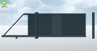 Clôture électrique en porte-à-faux Porte suspendue Porte linéaire en alliage d'aluminium Porte coulissante sans rail Conception de modélisation 3D