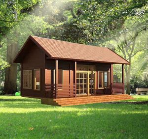 Maisons créatives à ossature en bois anti-corrosion Matériaux naturels Préfabriqué avec chambre à coucher Salle de bain Cuisine Autres caractéristiques - Product Image 3