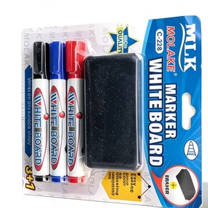 Lot de 3 marqueurs effaçables pour tableau blanc avec gomme, idéal pour l'école, le bureau et la salle de classe - Vente Flash - Product Image 4