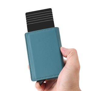 Casekey SD03 Custom Logo Minimalist for Business Credit Card <b>Holder</b> RFID Safe Trifold Leather <b>Wallet</b> Magnetic Closure 8 Colors - Product Image 1