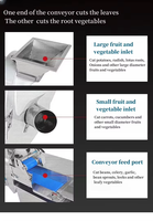 Machine à couper les légumes multifonctionnelle automatique pour trancher, couper en dés, hacher et couper en bandes