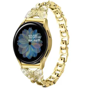 Correas de reloj de acero inoxidable a <span class=keywords><strong>precio</strong></span> de fábrica para <span class=keywords><strong>Samsung</strong></span> Galaxy <span class=keywords><strong>Watch</strong></span> 3 4 <span class=keywords><strong>5</strong></span> <span class=keywords><strong>Pro</strong></span> Active 2 20mm pulsera de moda de liberación rápida - Product Image 5