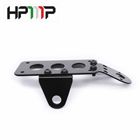 Support universel de plaque d'immatriculation latérale pour moto avec support de feu arrière LED et cadre de plaque