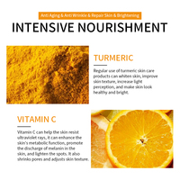 Kit de Soins du Visage Bio au Curcuma à Base de Plantes, Marque Blanche, Nourrissant et Éclaircissant pour Femmes