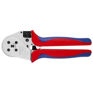 KNIPEX - 97 52 65 Alicates de crimpado de cuatro mandriles para contactos torneados cromados, mangos con empuñaduras de varios componentes, con ubicación - Product Image 1