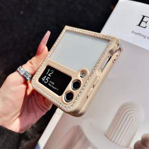 Funda Plegable para Teléfono Móvil con Borde de Diamantes Brillantes, Color Caramelo, para OPPO, Samsung, Xiao, Huawei - Product Image 5
