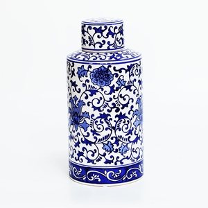 ขวดพอร์ซเลนลายดอกไม้สีฟ้าและสีขาวคุณภาพสูงแบบพรีเมี่ยมพร้อมมรดกราชวงศ์หมิงเพื่อความสง่างามเหนือกาลเวลาและการจัดแสดงของนักสะสม - Product Image 1