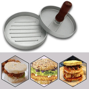 Prensa para Hamburguesas al por Mayor, Molde Redondo de Acero Inoxidable Antiadherente para Hamburguesas Rellenas, Accesorios de Cocina - Product Image 4