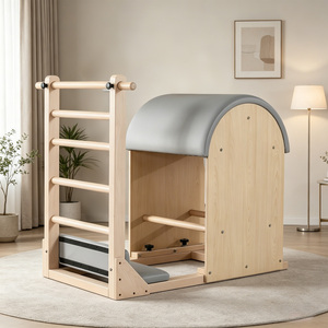 Barril <span class=keywords><strong>de</strong></span> Pilates <span class=keywords><strong>de</strong></span> Madera Maciza Hecho a Mano con Ruedas <span class=keywords><strong>de</strong></span> Deslizamiento Suave, Perfecto para Estiramiento Profundo y Movilidad Espinal en Casa o Estudio - Product Image 1