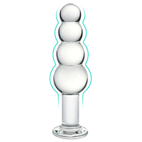 Plug anal en verre cristal, Plugs anaux, Perles anales, Baguette de plaisir, Entraîneur anal, Écologique, Étanche, Sex Factory