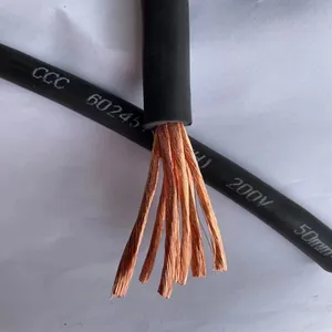 Cabo de solda flexível padrão awg, cabo de solda de borracha condutor de cobre padrão 1/0 2/0 3/0 4/0 awg