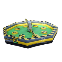 Jeux équitables équilibrage Combo dinde grand jeu de balayeuse mécanique gonflable professionnel gonflé jeu de wipeout gonflable