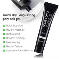 Gel de construction poly-gel effet pêche sans HEMA, très populaire, pour extension d'ongles en acrylique
