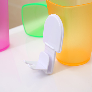 <b>Toothbrush</b> <b>Holder</b> Wall Mount Double Cup Hook Strong Adhesive No Drilling Space Saving Bathroom Storage - Product Image 2