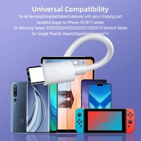 Cable de Carga Rápida USB Tipo C a USB Tipo C de 1M 3.3 FT PD 60W 3A Premium para iPad, iPhone, Samsung, Tablet, Portátil