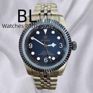 Montre BLIGER Personnalisable Vintage Bronze Diving Style NH35A Auto Mech Sapphire Crystal Snowflake Hand - Product Image 3