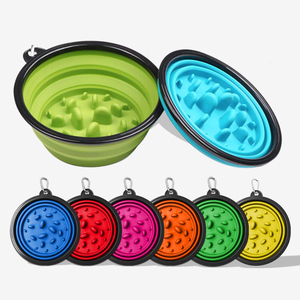 Cubiertas de Silicona Plegables Ecológicas con Logotipo Personalizado para Tazones de Animales Pequeños, Perros, Tazones Portátiles Plegables para Mascotas de Viaje - Product Image 1